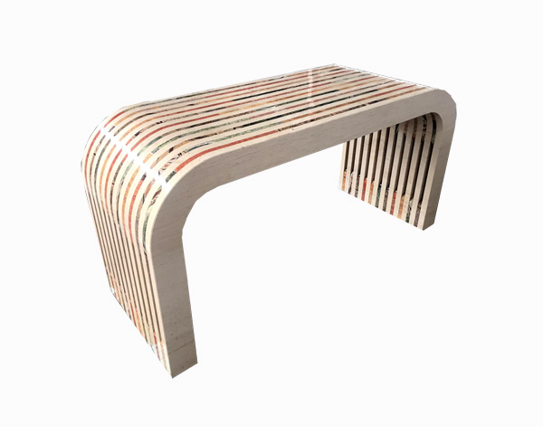 limestone-rainbow-console-table