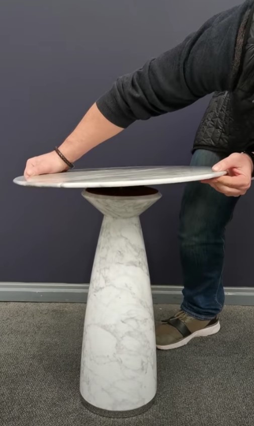 marble round side table