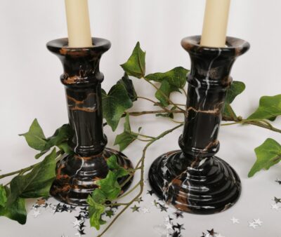 marble candle holders