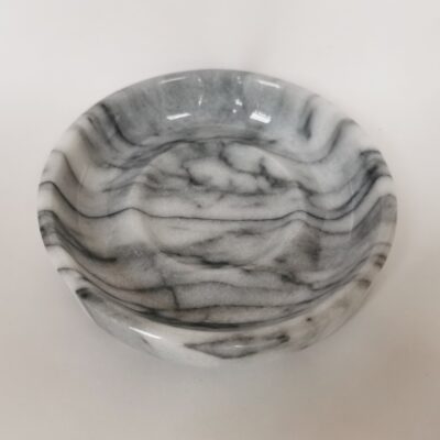 Dark grey marble soap dish