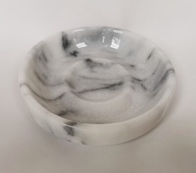 Light grey marble soap dish
