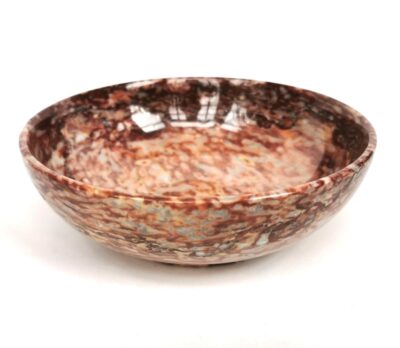 small red marble bowl
