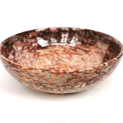 small red marble bowl