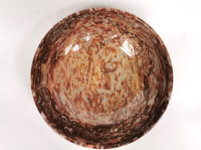 small red marble bowl