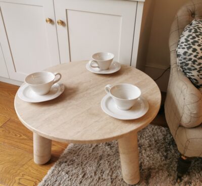 Travertine Romano side table